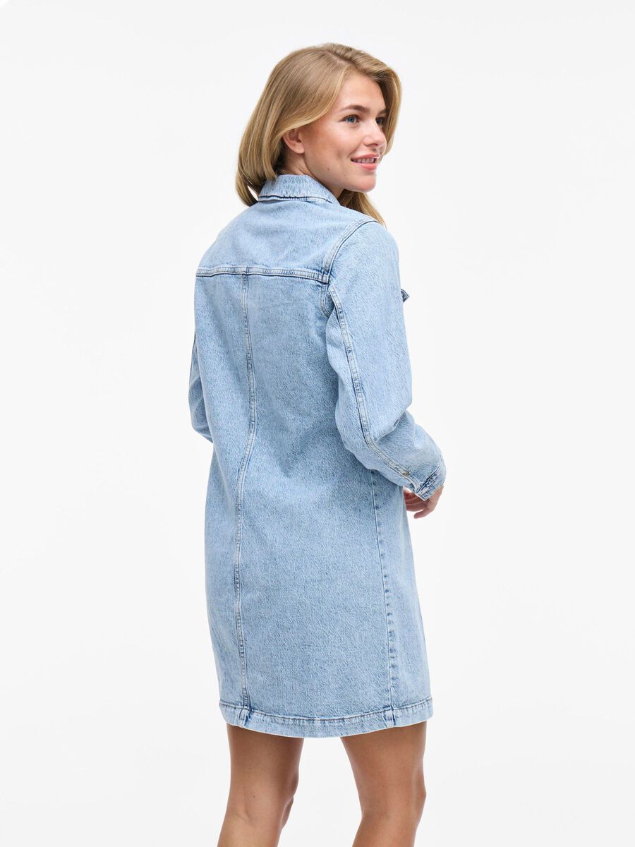 VILA VIJAF, LONGITUD CORTA VESTIDO VAQUERO, Light Blue Denim, highres - 14106616_LightBlueDenim_004.jpg