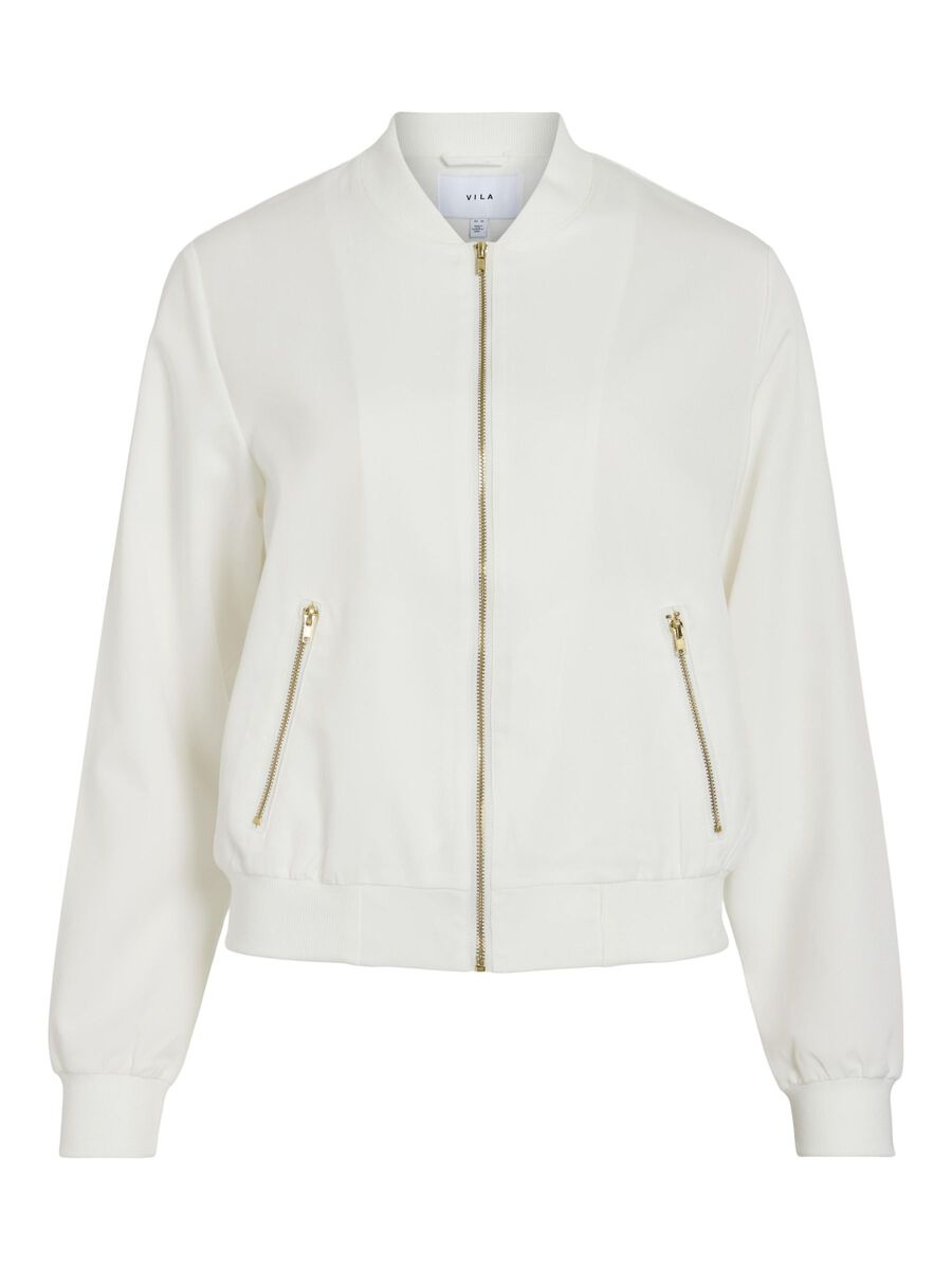 VILA ZIPPER BOMBER JACKET, Snow White, highres - 14107223_SnowWhite_1186626_001.jpg