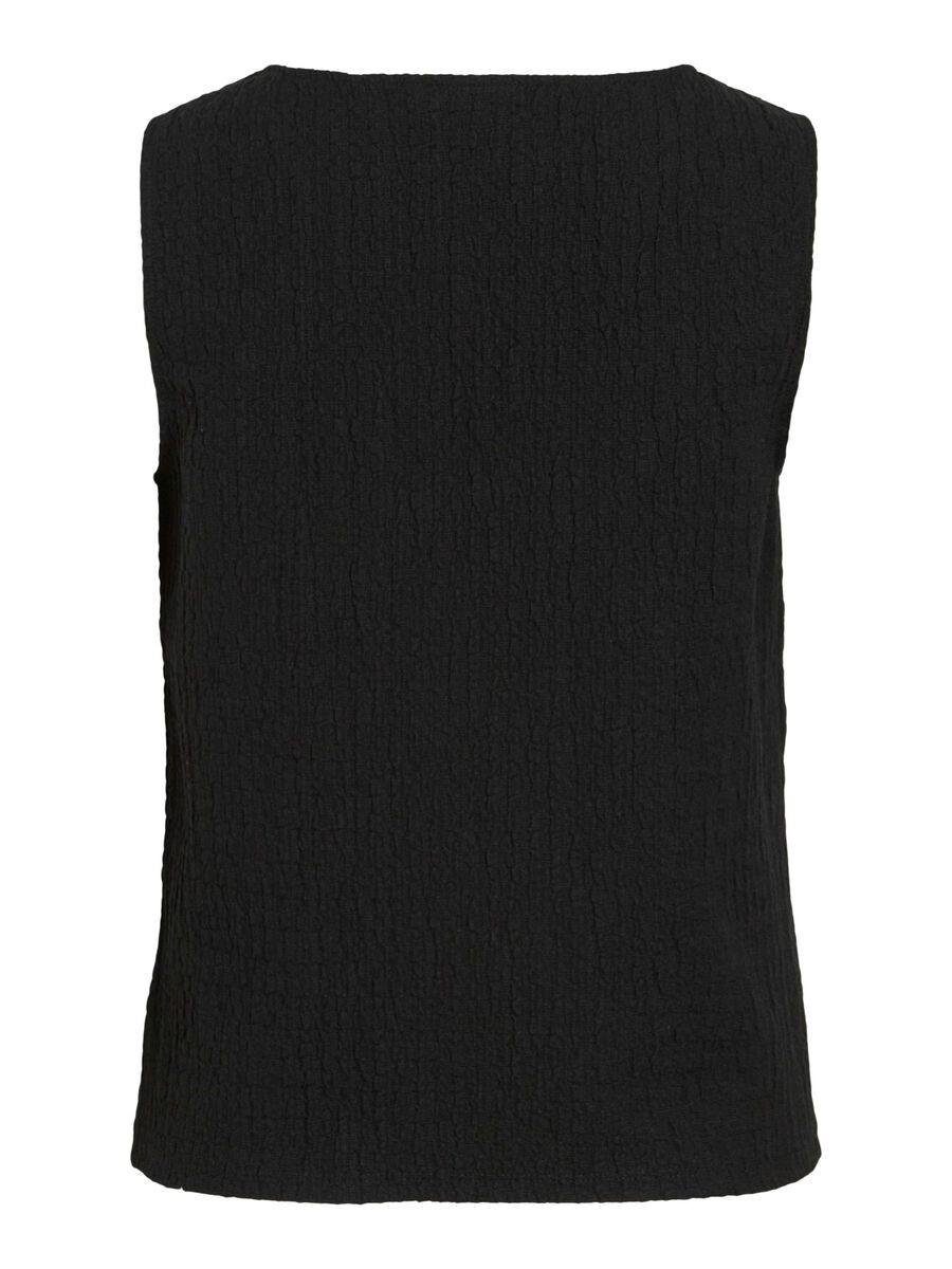 VILA VIROMIRA ROUND NECK SLEEVELESS TOP, Black Beauty, highres - 14106691_BlackBeauty_002.jpg