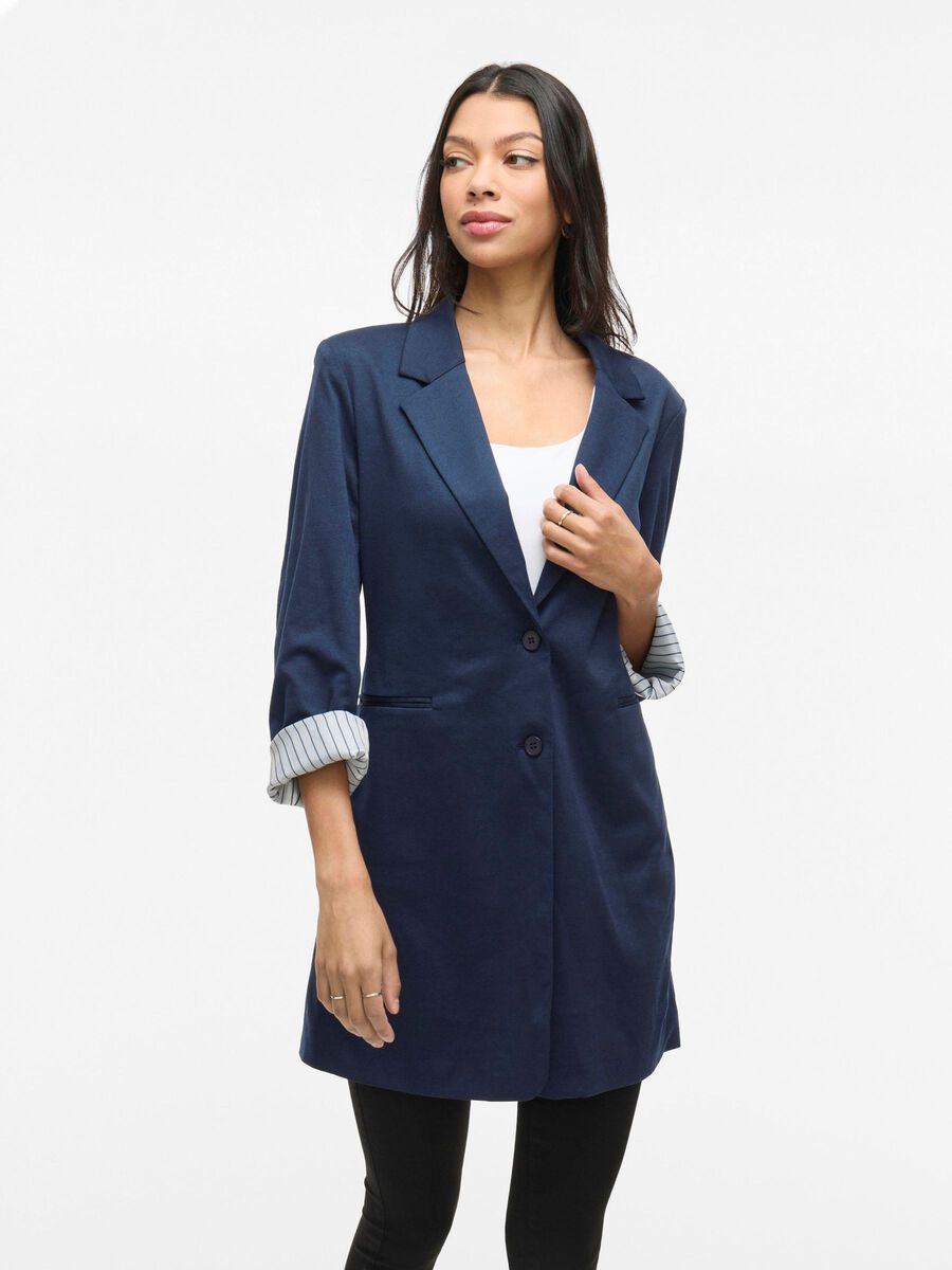 VILA LONG JERSEY BLAZER, Navy Blazer, highres - 14109501_NavyBlazer_003.jpg