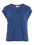 Product image thumbnail - VIMODALA V-NECK SHORT SLEEVED TOP, Navy Peony | 1