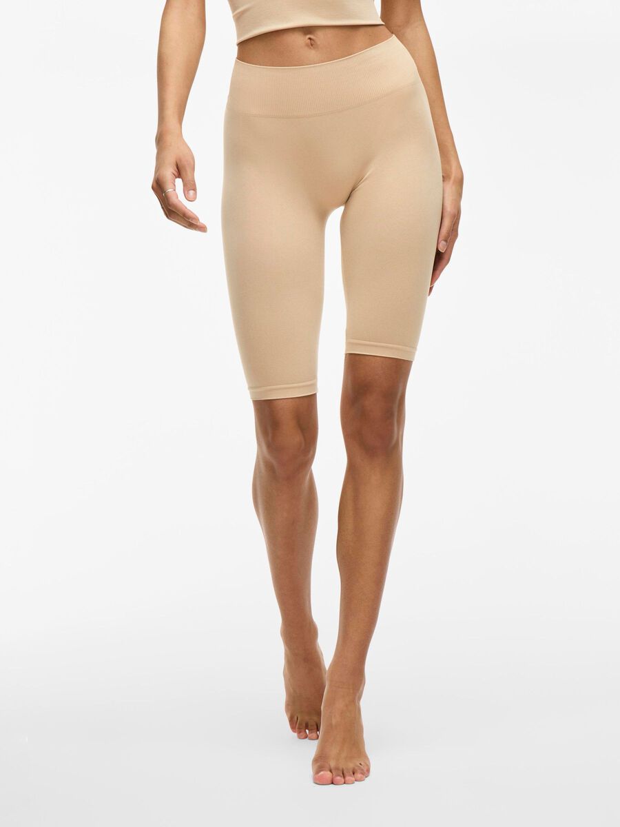 VILA VISEAM SHAPEWEAR BIKE SHORTS, Cuban Sand, highres - 14059652_CubanSand_003.jpg