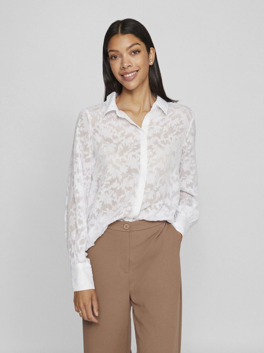 VILA VIFLEMA LACE SHIRT, Bright White, highres - 14095900_BrightWhite_003.jpg