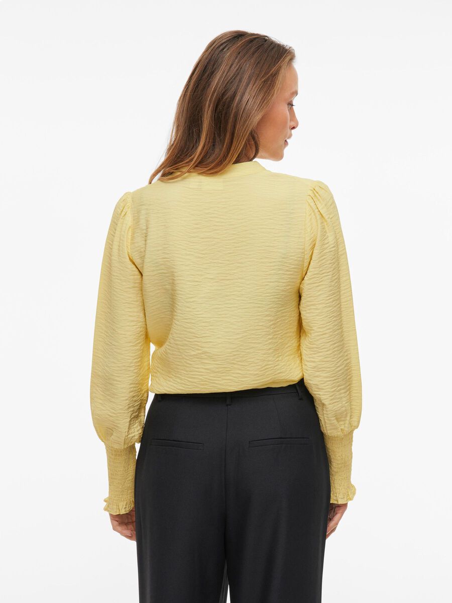 VILA V-HALS LANGERMET TOPP, Pale Banana, highres - 14109747_PaleBanana_004.jpg