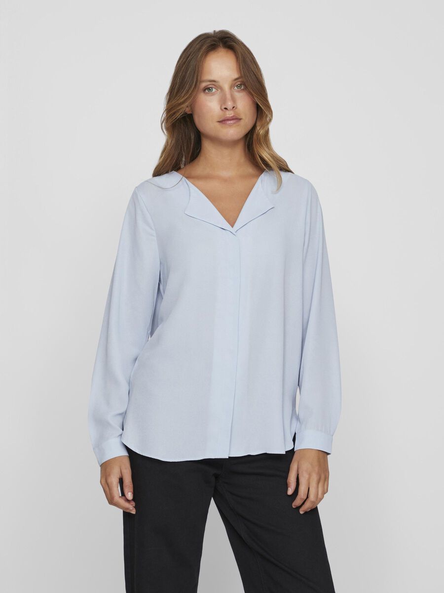 VILA VILUCY HIGH LOW SHIRT, Kentucky Blue, highres - 14044253_KentuckyBlue_003.jpg