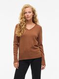 Product image thumbnail - VIRIL V-NECK KNITTED PULLOVER, Argan Oil | 1