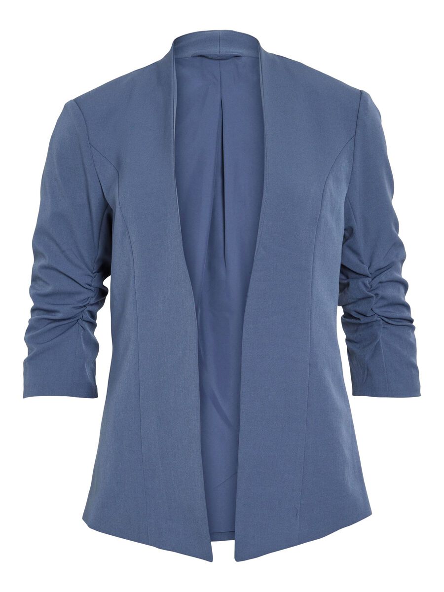 VILA VIHER 3/4 SLEEVED FORMFITTED BLAZER, Vintage Indigo, highres - 14039434_VintageIndigo_001.jpg