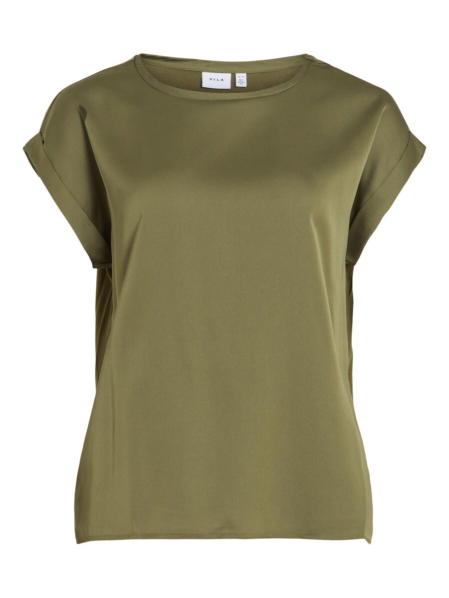 VILA VIELLETTE TOP MET KORTE MOUWEN, Capulet Olive, highres - 14059563_CapuletOlive_001.jpg