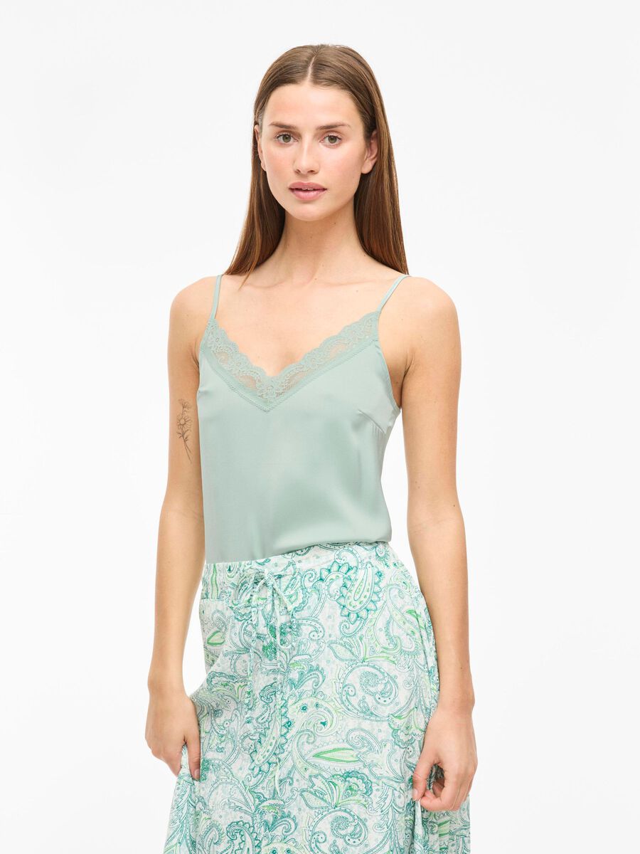 VILA VIHOGI SINGLET STRAP TOP, Green Milieu, highres - 14112696_GreenMilieu_003.jpg
