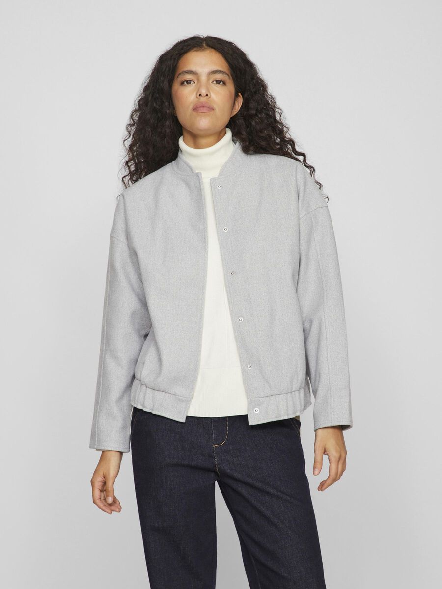 VILA OVERSIZE BOMBER JACKET, Light Grey Melange, highres - 14094713_LightGreyMelange_003.jpg