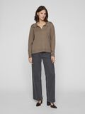 VILA POLO KNITTED PULLOVER, Fossil, highres - 14109861_Fossil_005.jpg