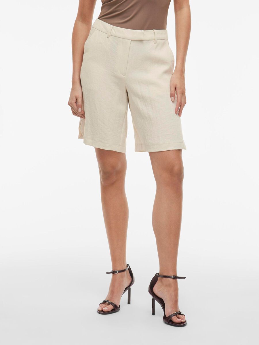 VILA TAILORED SHORTS, Birch, highres - 14105556_Birch_003.jpg