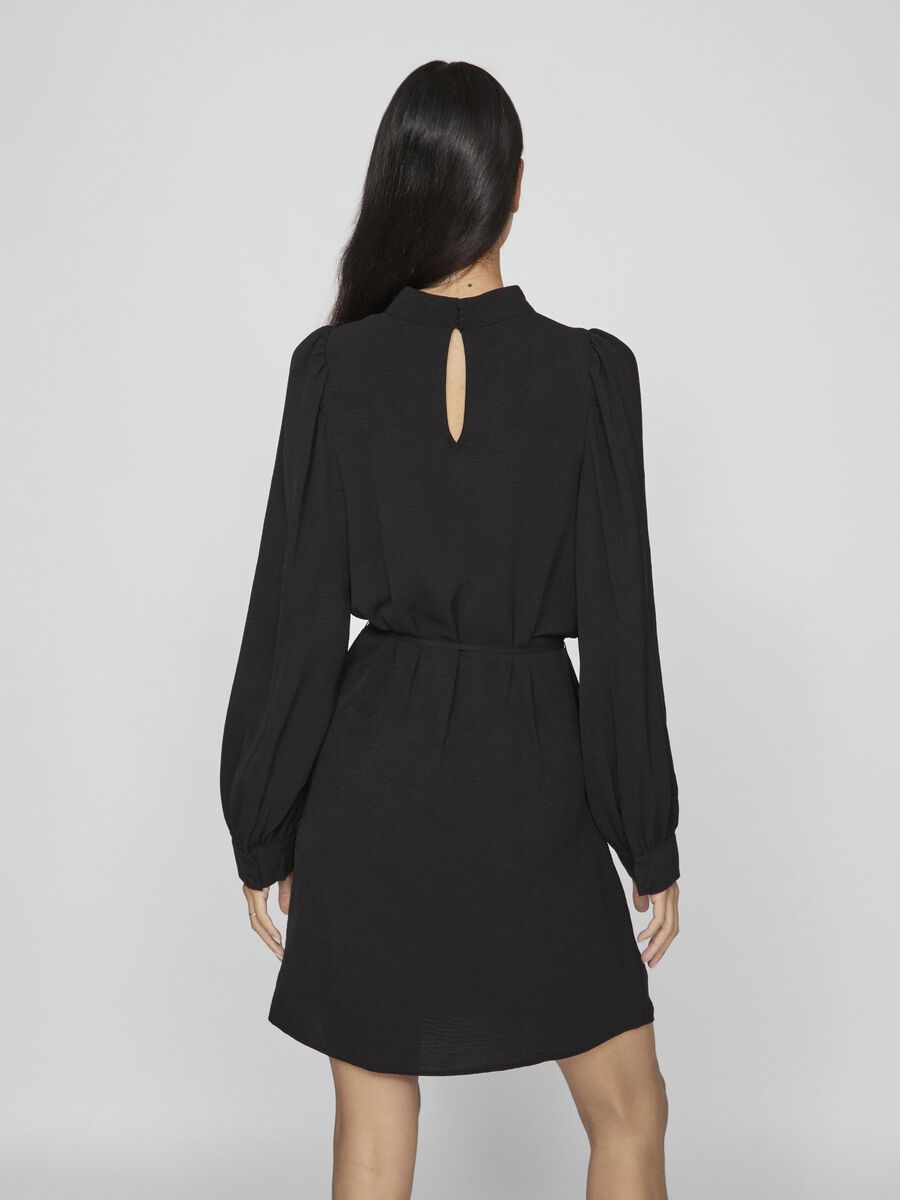 VILA HIGH NECK MINIKLEID, Black, highres - 14104002_Black_004.jpg