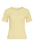 VILA ROUND NECK SHORT SLEEVED TOP, Pale Banana, highres - 14101755_PaleBanana_001.jpg