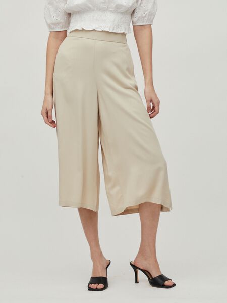 Vila CROPPED WIDE-LEG TROUSERS, Cement, highres - 14073568_Cement_003.jpg