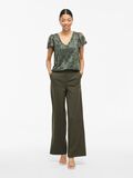 VILA VISTASIA V-NECK SHORT SLEEVED TOP, Laurel Wreath, highres - 14111231_LaurelWreath_005.jpg