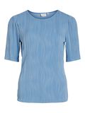 VILA ROUND NECK SHORT SLEEVED TOP, Blissful Blue, highres - 14104164_BlissfulBlue_001.jpg
