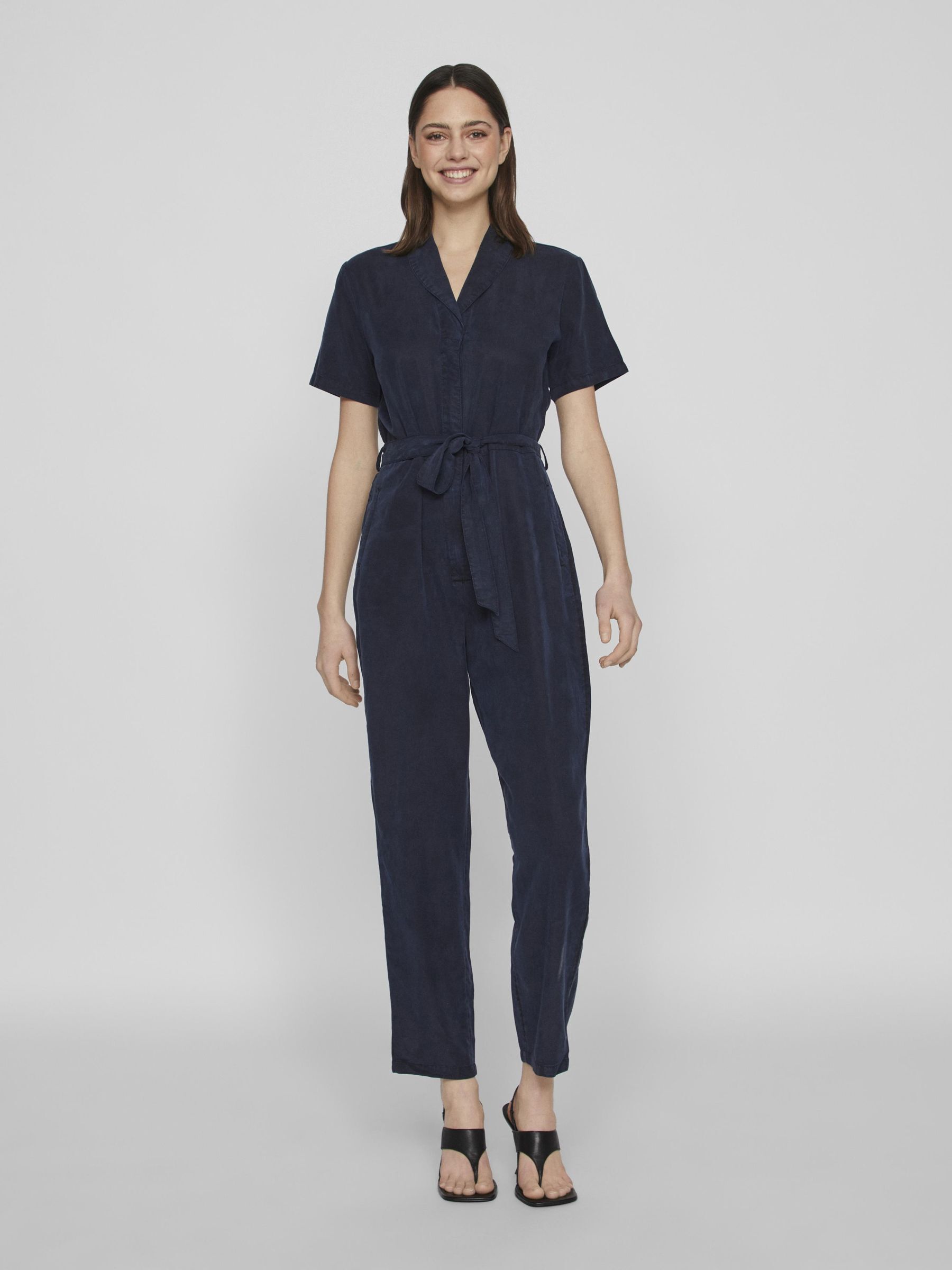 SHORT SLEEVED JUMPSUIT Blue VILA