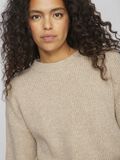 Product image thumbnail - ROUND NECK KNITTED PULLOVER, Natural Melange | 3