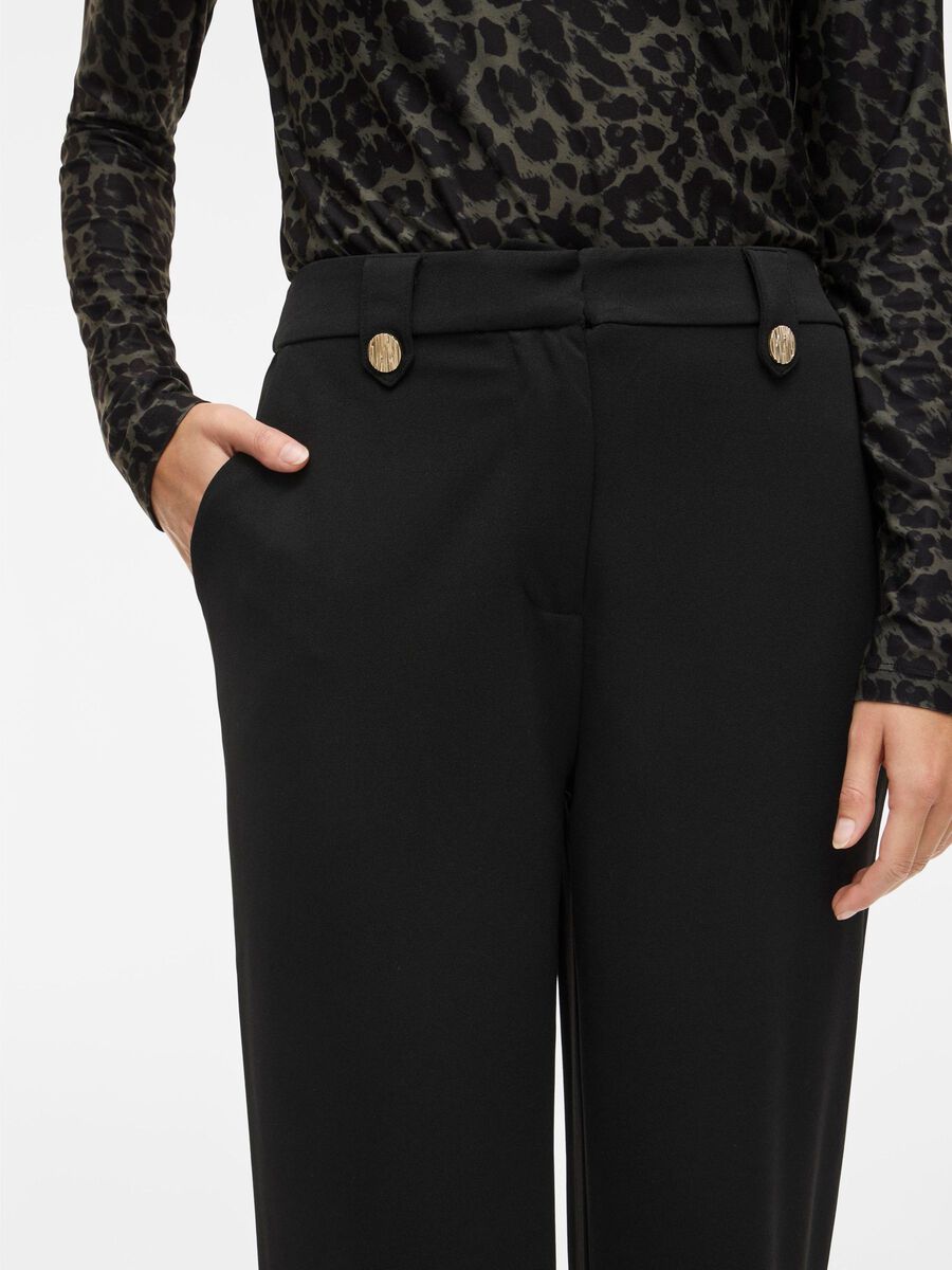 Carousel image - VICLUA HIGH-WAIST WIDE-LEG BROEK, Black | 3