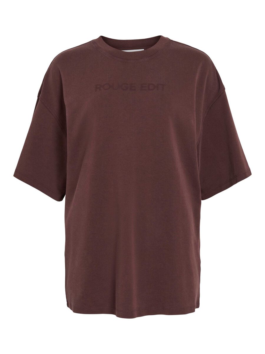 VILA BOMULL T-SHIRT, Decadent Chocolate, highres - 14108017_DecadentChocolate_001.jpg