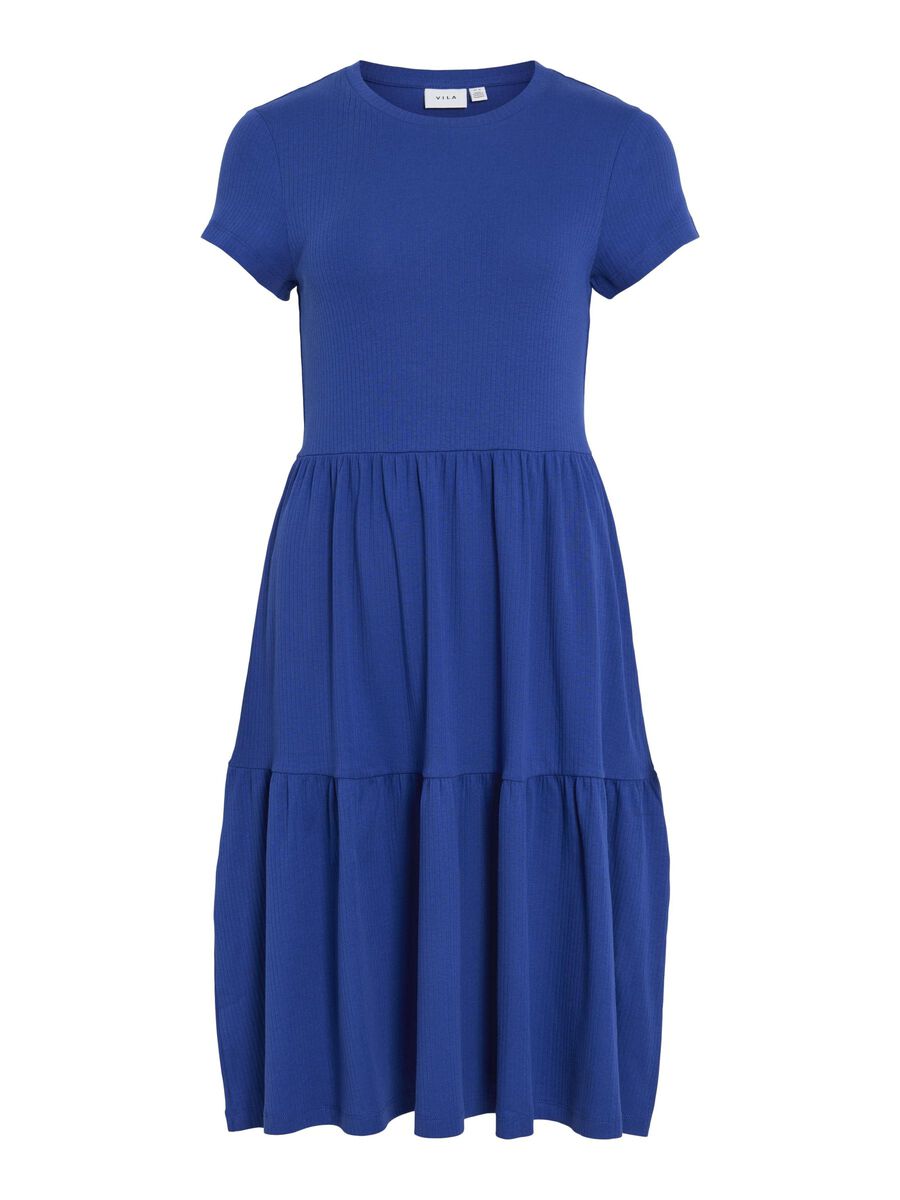 VILA KURZARM MIDIKLEID, Mazarine Blue, highres - 14109684_MazarineBlue_001.jpg