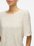 VILA VIDENEA ROUND NECK SHORT SLEEVED TOP, Birch, highres - 14105386_Birch_007.jpg