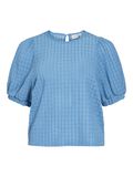 VILA VIMINERA ROUND NECK SHORT SLEEVED TOP, Blissful Blue, highres - 14106721_BlissfulBlue_001.jpg