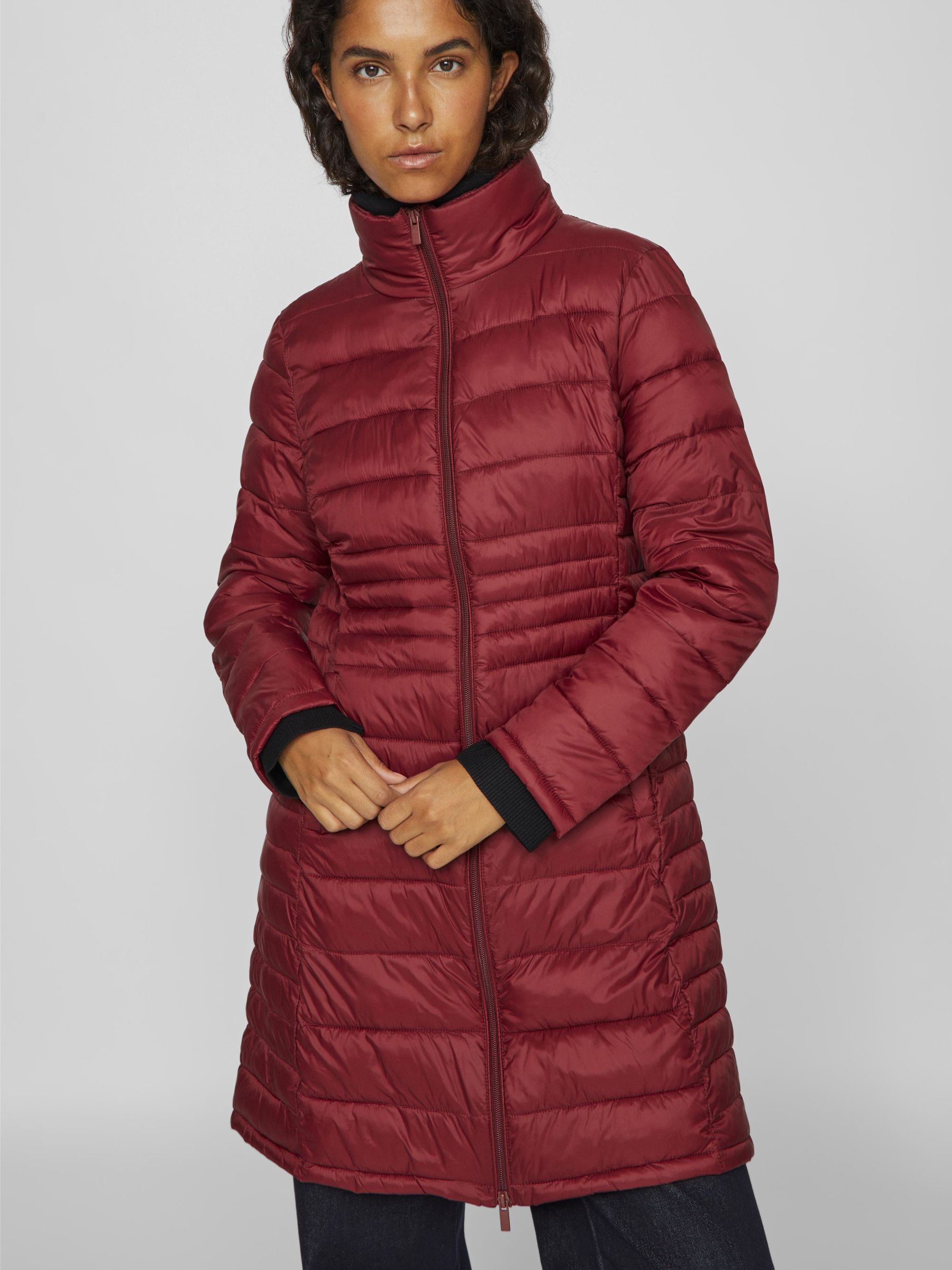 HIGH NECK COAT Purple VILA