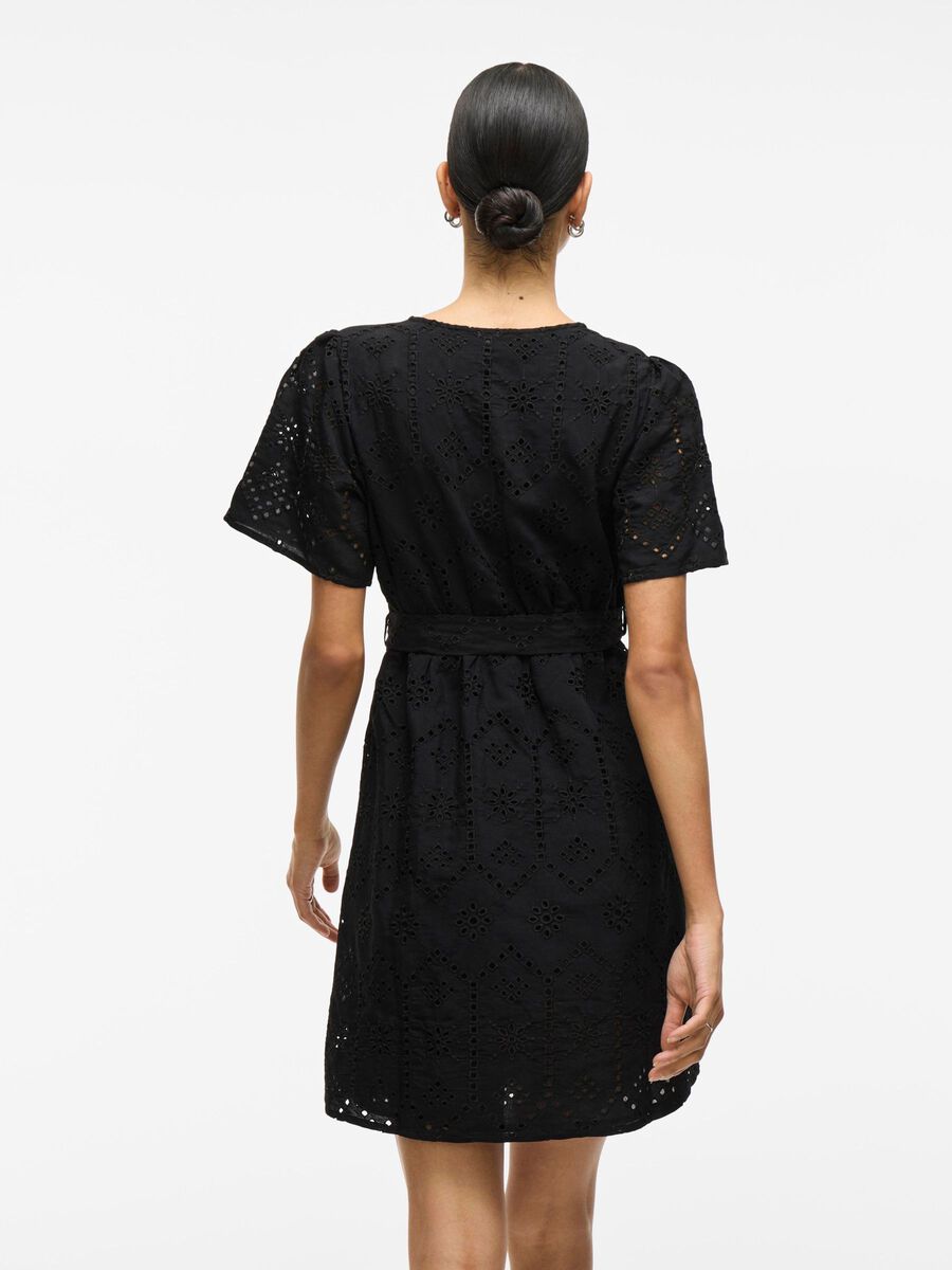 VILA À MANCHES COURTES ROBE COURTE, Black Beauty, highres - 14106560_BlackBeauty_004.jpg