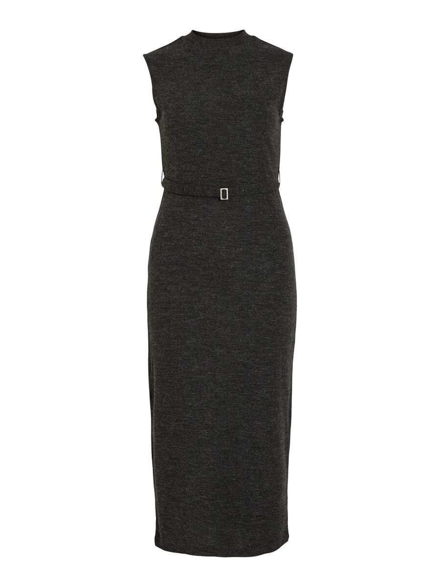 VILA VIBIRTHE SLEEVELESS MIDI DRESS, Dark Grey Melange, highres - 14112800_DarkGreyMelange_001.jpg