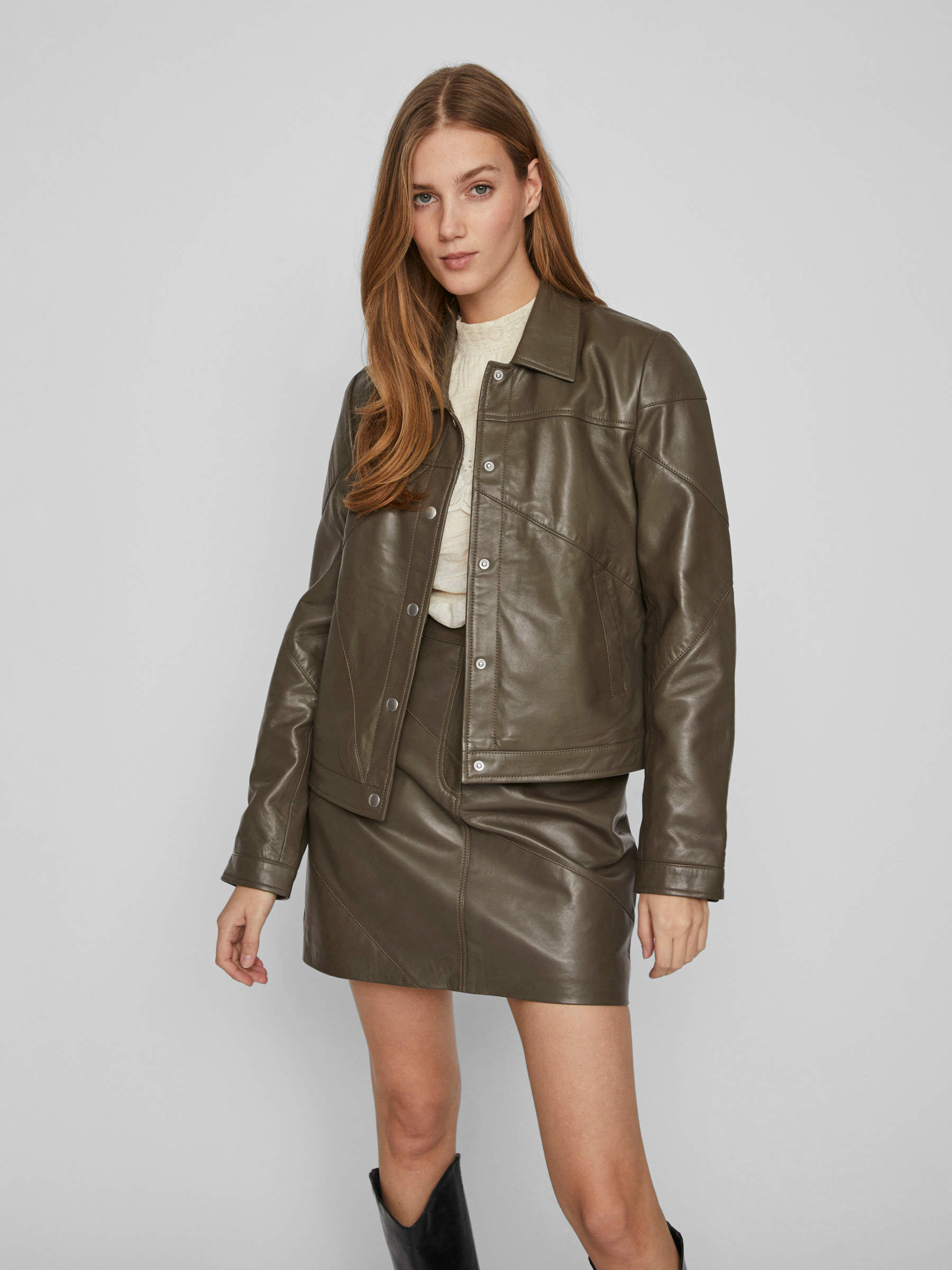 Vila leather jacket new arrivals