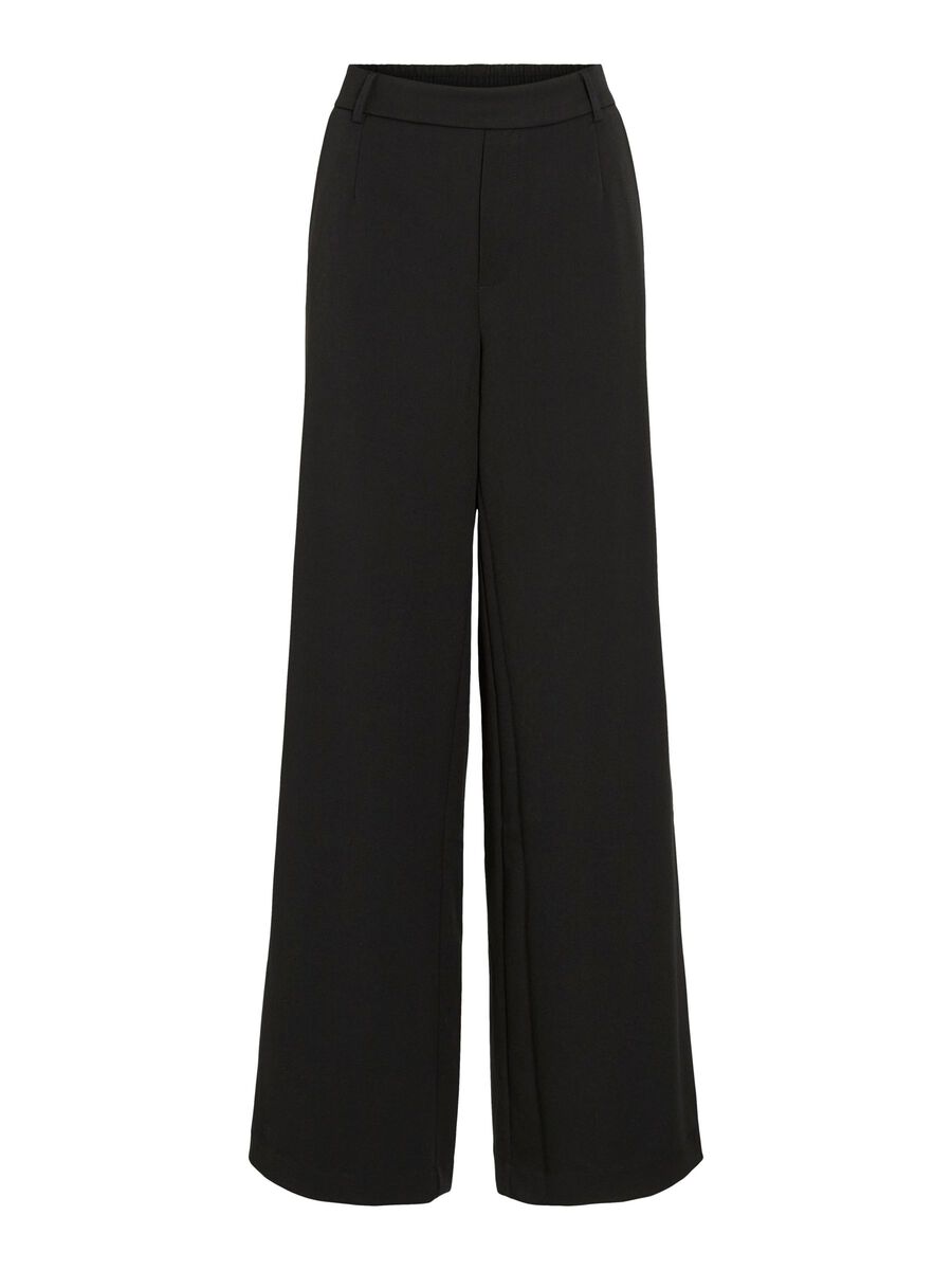 VILA NADELSTREIFEN HIGH WAIST HOSE, Black, highres - 14089556_Black_1238218_001.jpg