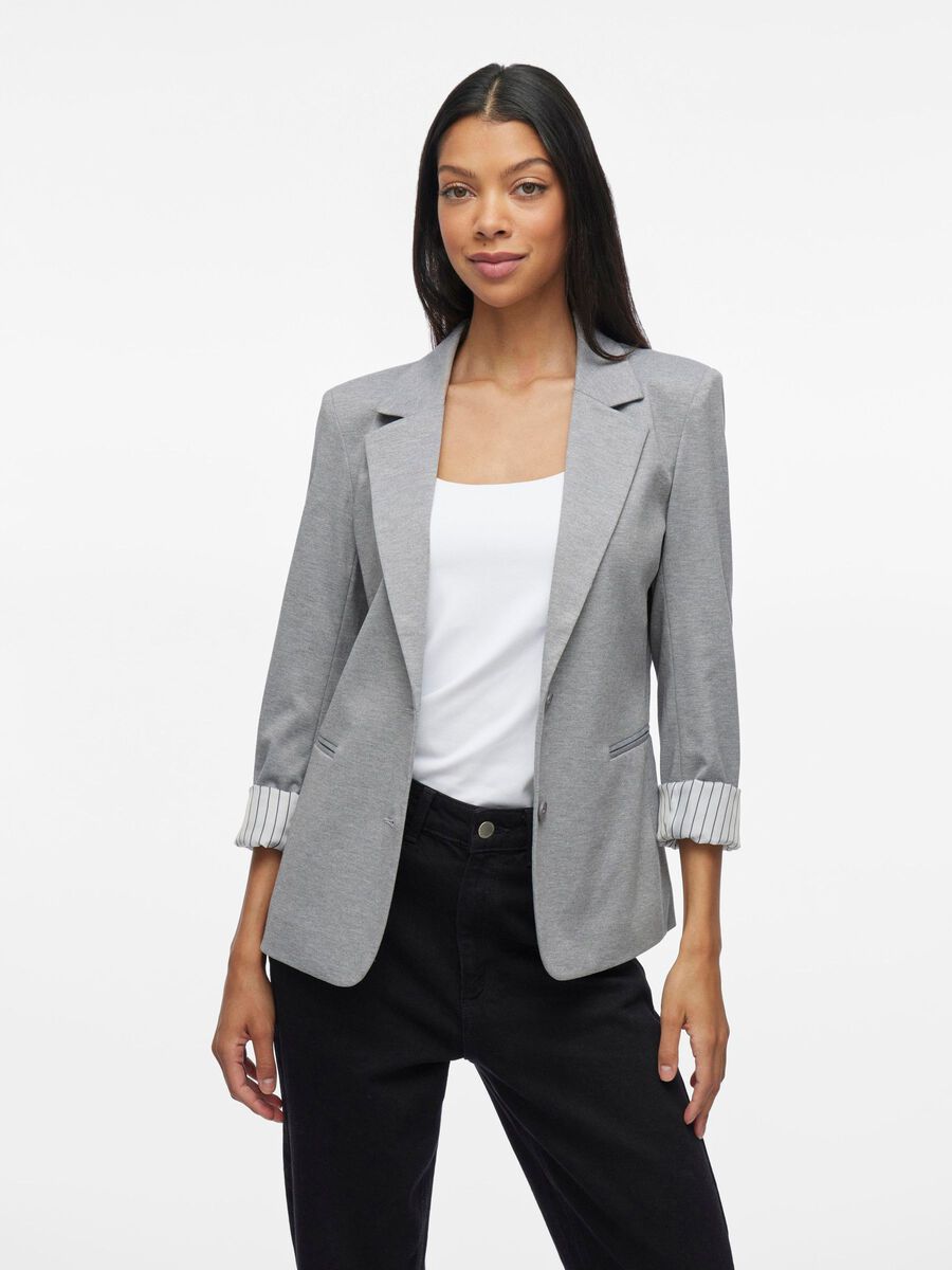 VILA JERSEY BLAZER, Light Grey Melange, highres - 14109499_LightGreyMelange_1208990_003.jpg
