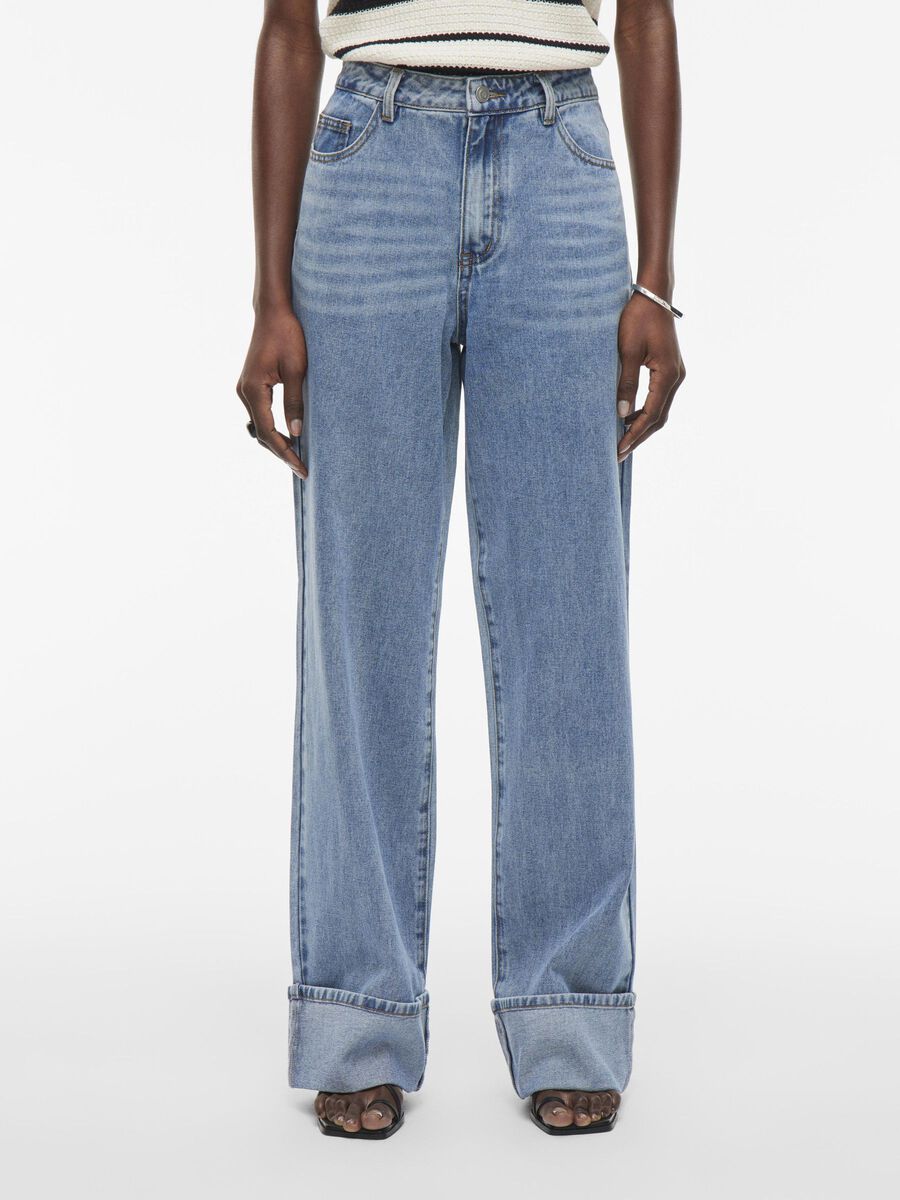 VILA TAILLE HAUTE JEAN, Light Blue Denim, highres - 14105758_LightBlueDenim_003.jpg