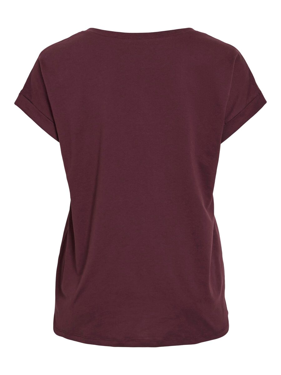 VILA VIDREAMERS RUND UDSKÆRING T-SHIRT, Fig, highres - 14083083_Fig_002.jpg