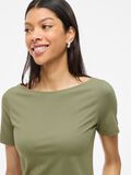 VILA BÅTRINGAD KORTÄRMAD TOPP, Oil Green, highres - 14109694_OilGreen_006.jpg