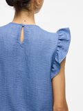 VILA VISHIKA, PYÖREÄPÄÄNTEINEN HIHATON TOPPI, Blue Denim, highres - 14108319_BlueDenim_006.jpg