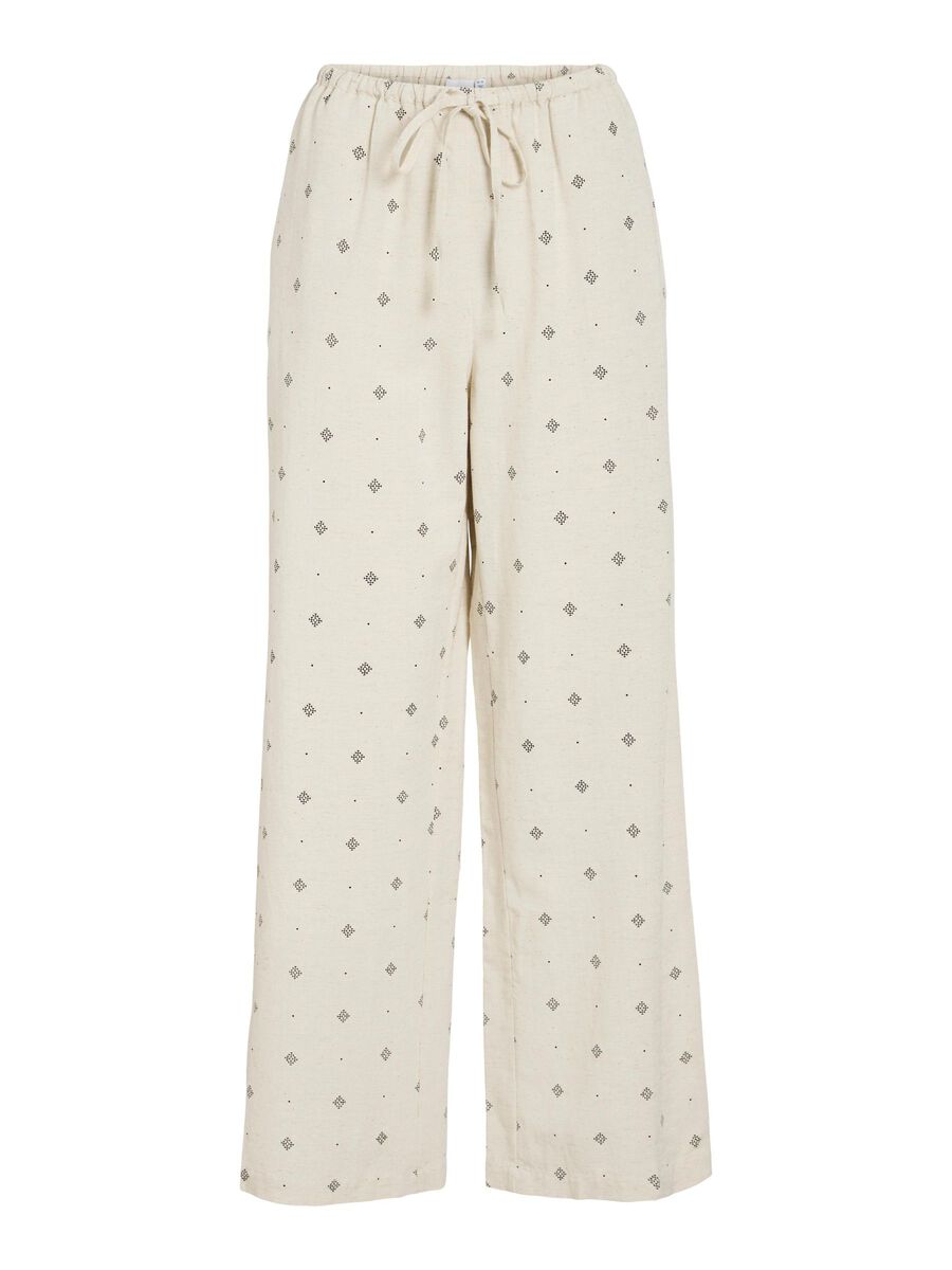 VILA MID-WAIST TROUSERS, Super Light Natural Melan, highres - 14105082_SuperLightNaturalMelan_1191680_001.jpg