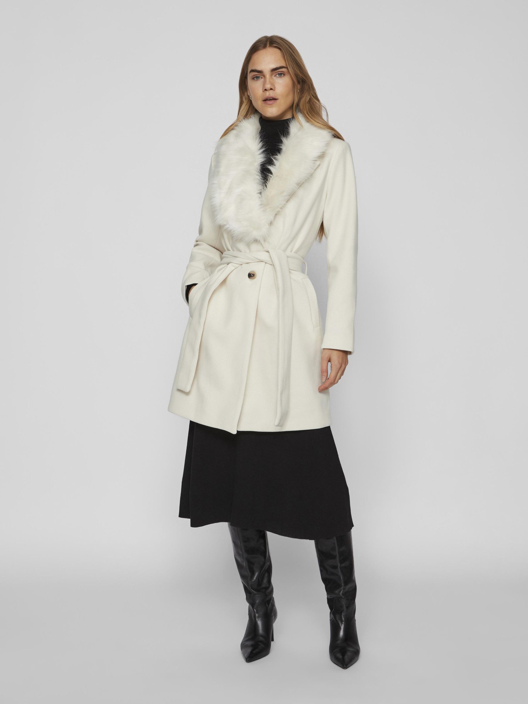Tall faux fur coat best sale