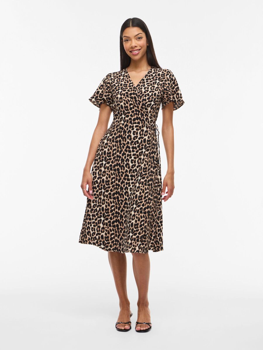 Product carousel image - VILOVIE SHORT SLEEVED WRAP DRESS, Brazzilian Sand | 1