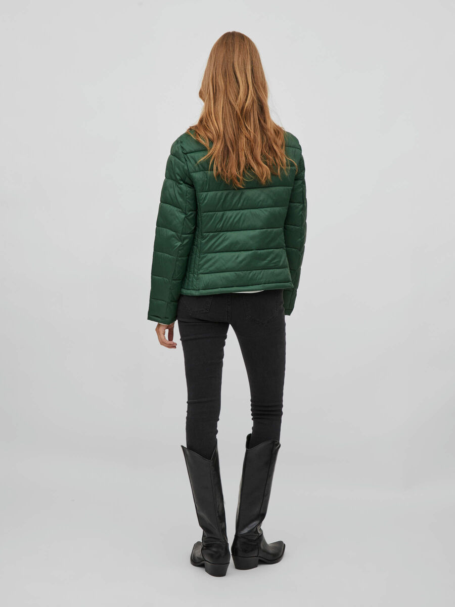 Vila HIGH NECK QUILTED JACKET, Pineneedle, highres - 14075108_Pineneedle_004.jpg