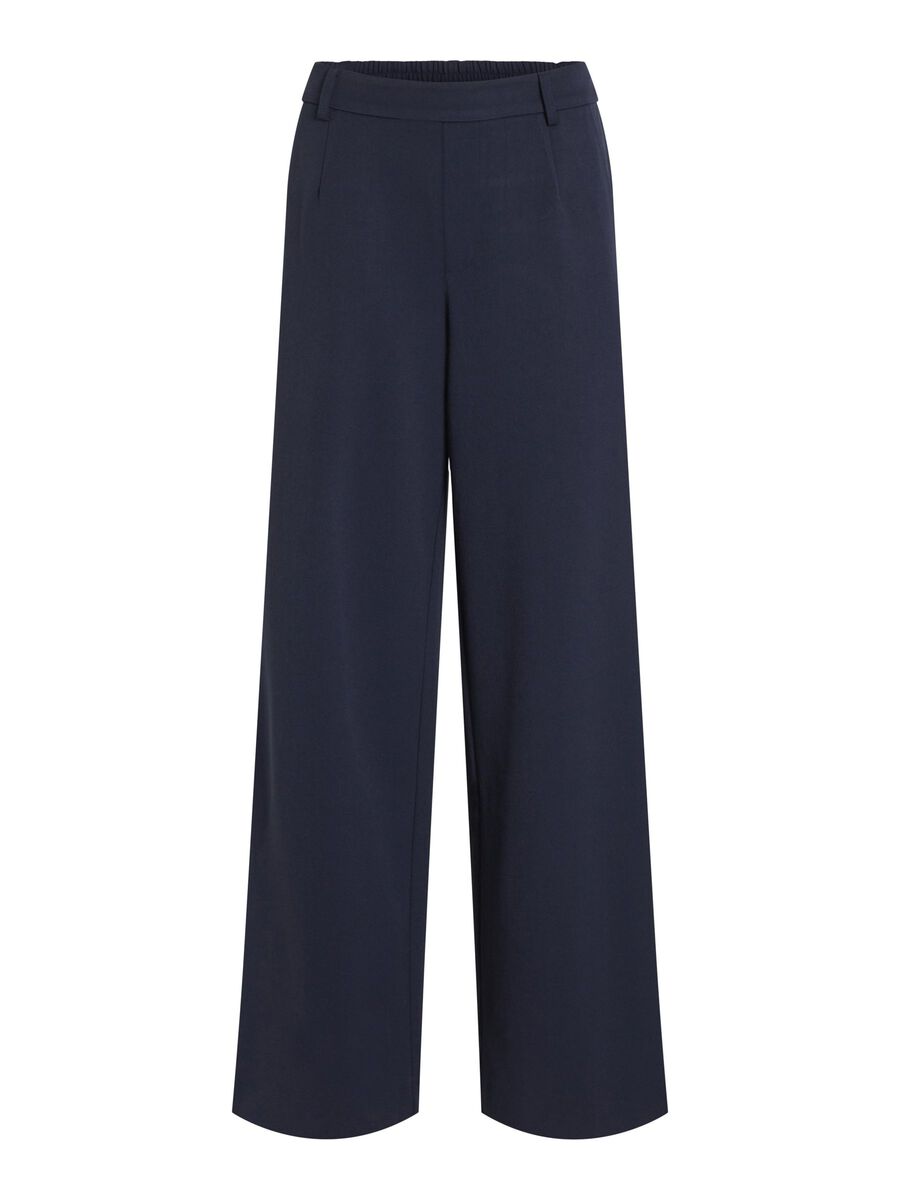 VILA VIVARONE HØJTALJET BREDE BUKSER, Navy Blazer, highres - 14087407_NavyBlazer_001.jpg