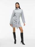 VILA TIE WAIST KNITTED DRESS, Light Grey Melange, highres - 14061999_LightGreyMelange_005.jpg