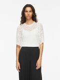 Product image thumbnail - VISTACIA BLONDE TOP MED KORTE &AElig;RMER, Cloud Dancer | 1