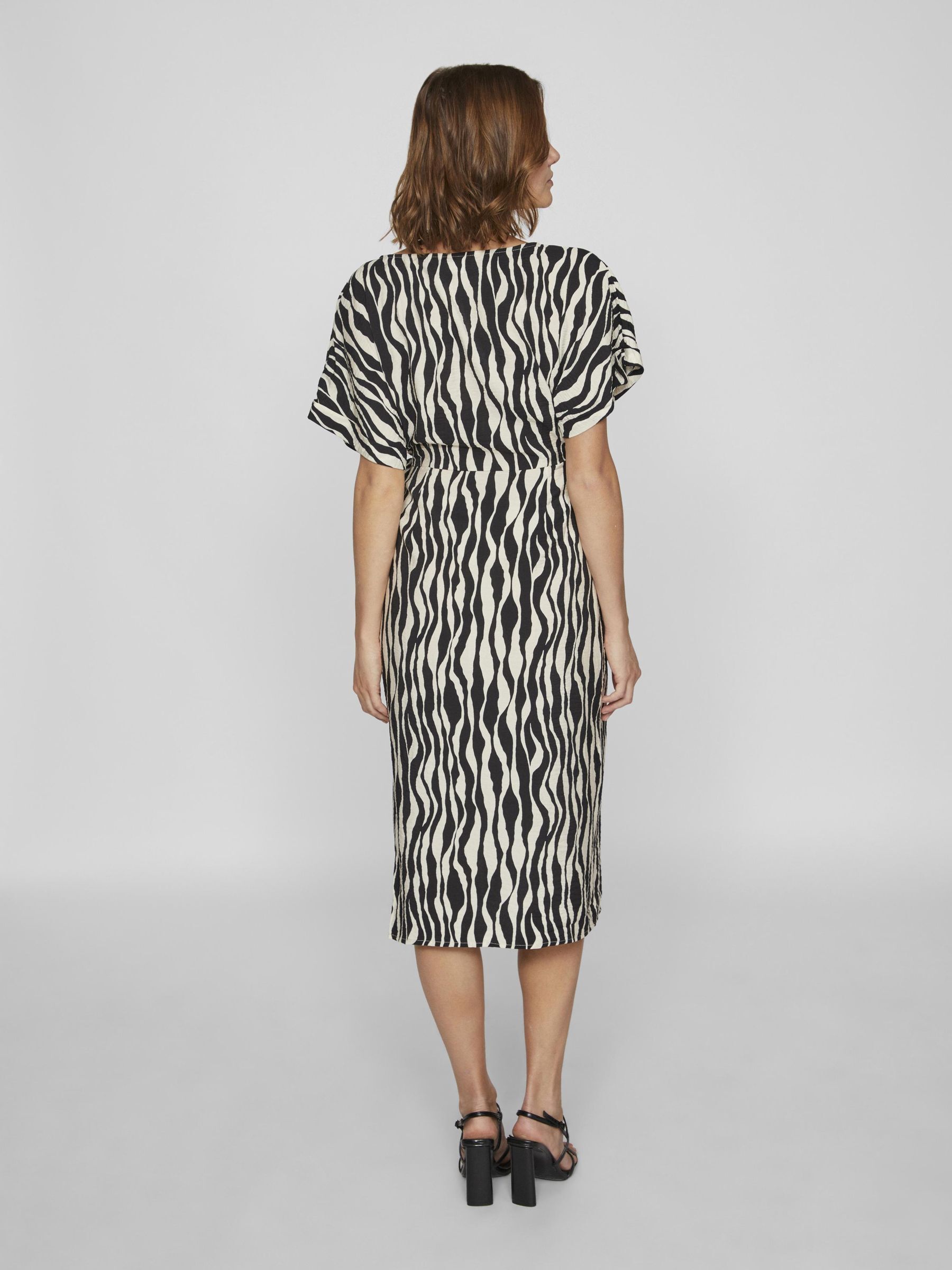 MIDI A MOTIF ROBE CACHE C UR Noir VILA