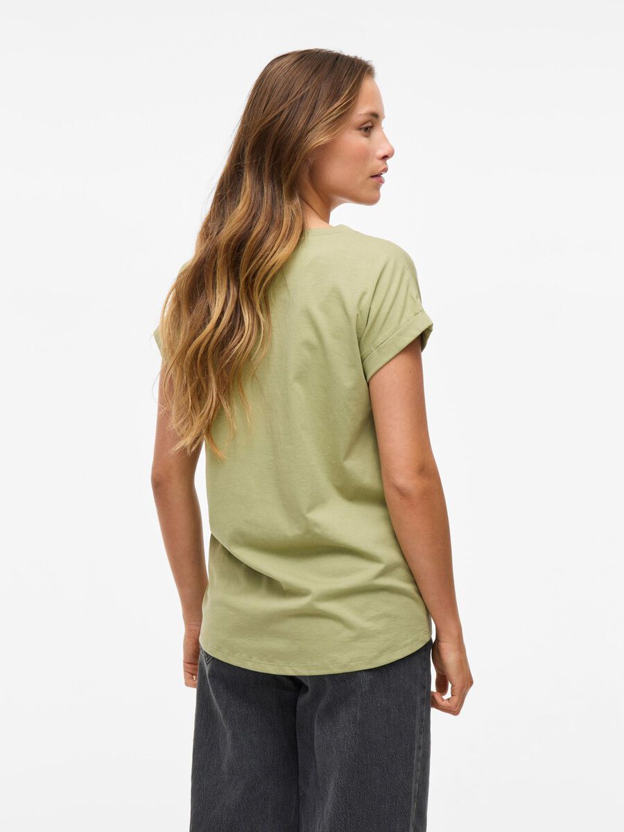 VILA VIDREAMERS ROUND NECK T-SHIRT, Sage, highres - 14083083_Sage_004.jpg