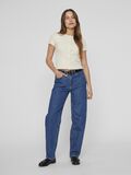 VILA BUTTONED SHORT SLEEVED TOP, Birch, highres - 14105092_Birch_005.jpg