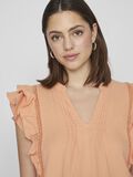VILA RUFFLE SHORT SLEEVED TOP, Shell Coral, highres - 14093835_ShellCoral_006.jpg