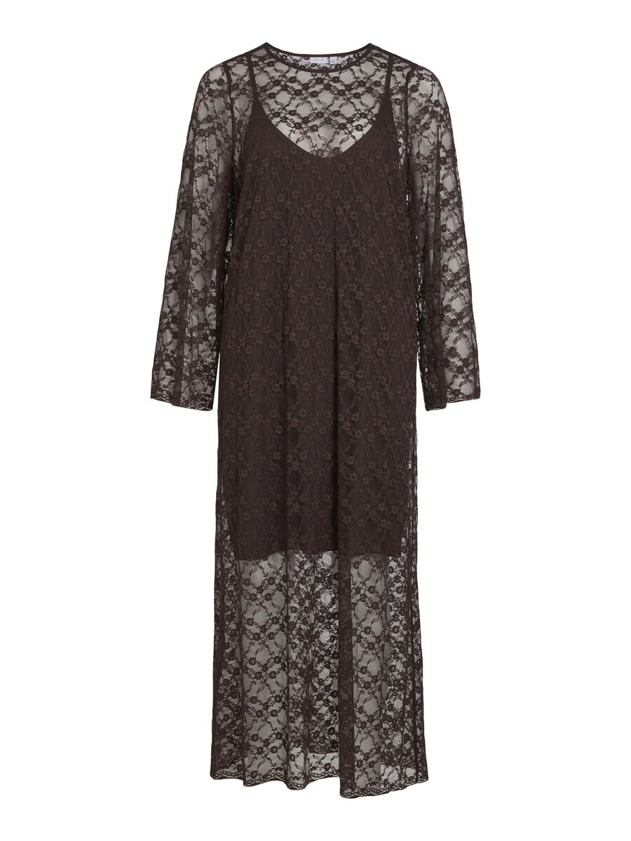 VILA DENTELLE ROBE MI-LONGUE, Coffee Bean, highres - 14106397_CoffeeBean_001.jpg